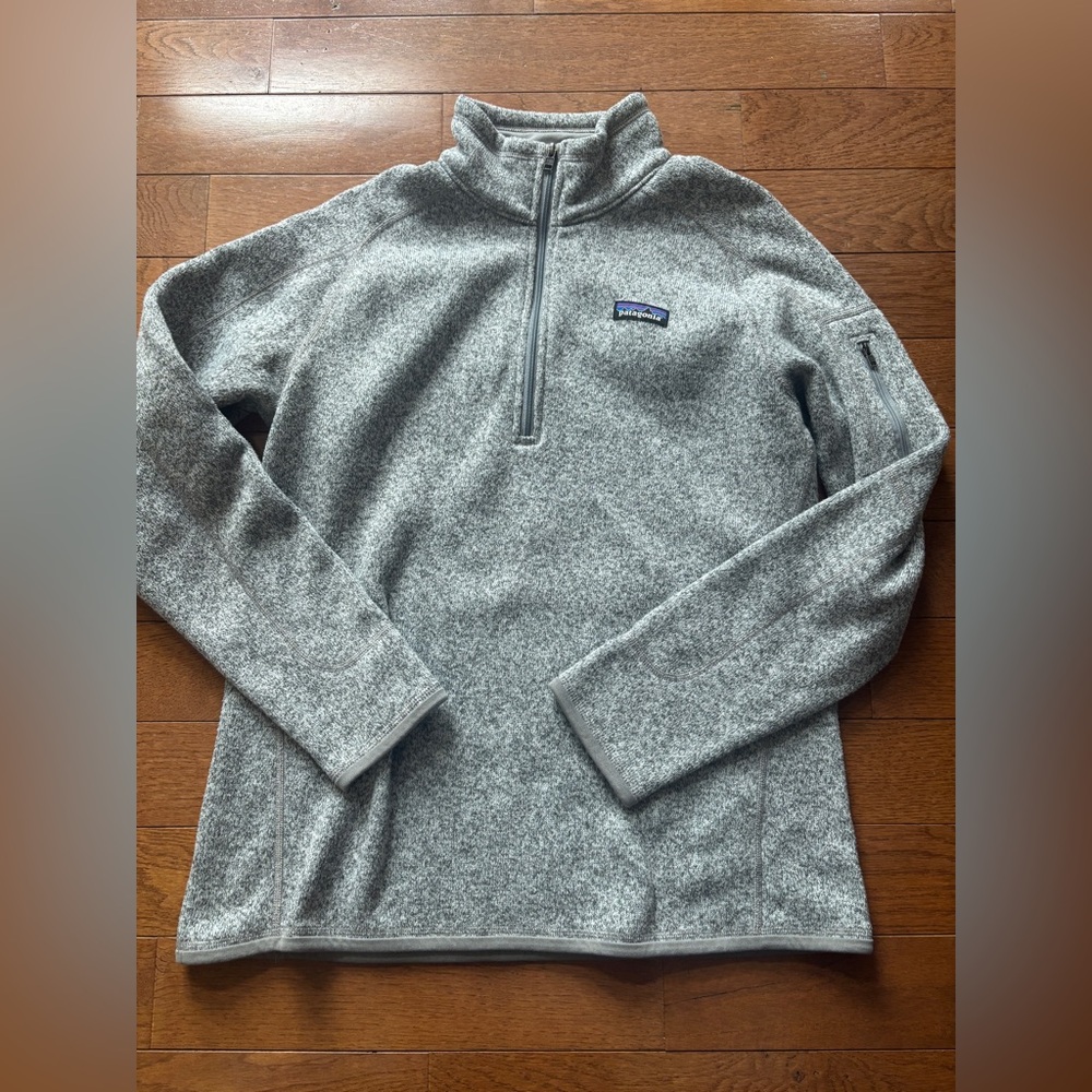 Patagonia Gray Quarter-Zip Sweater